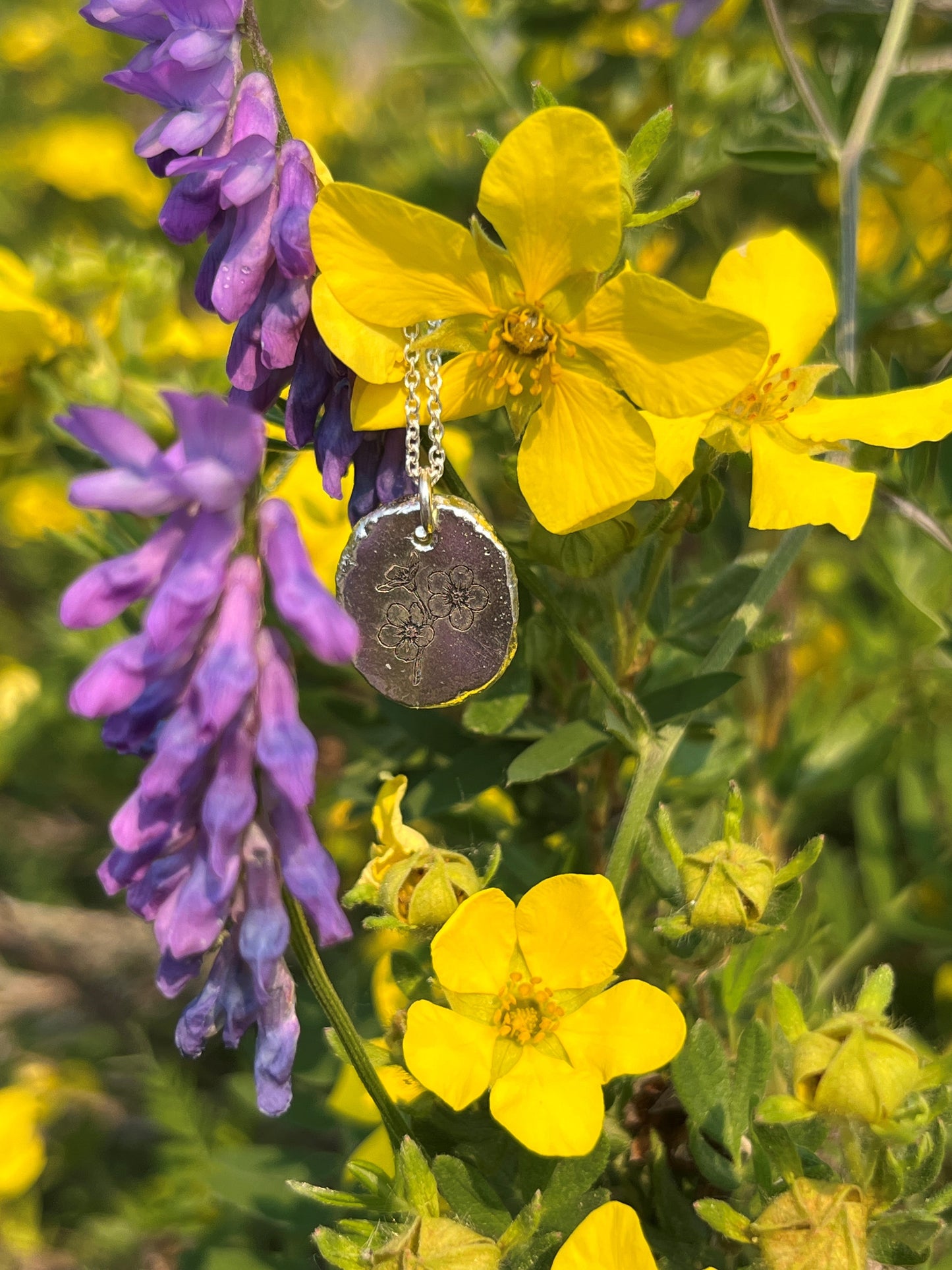 Inspired by Nature - Silver Nugget Pendant Necklace