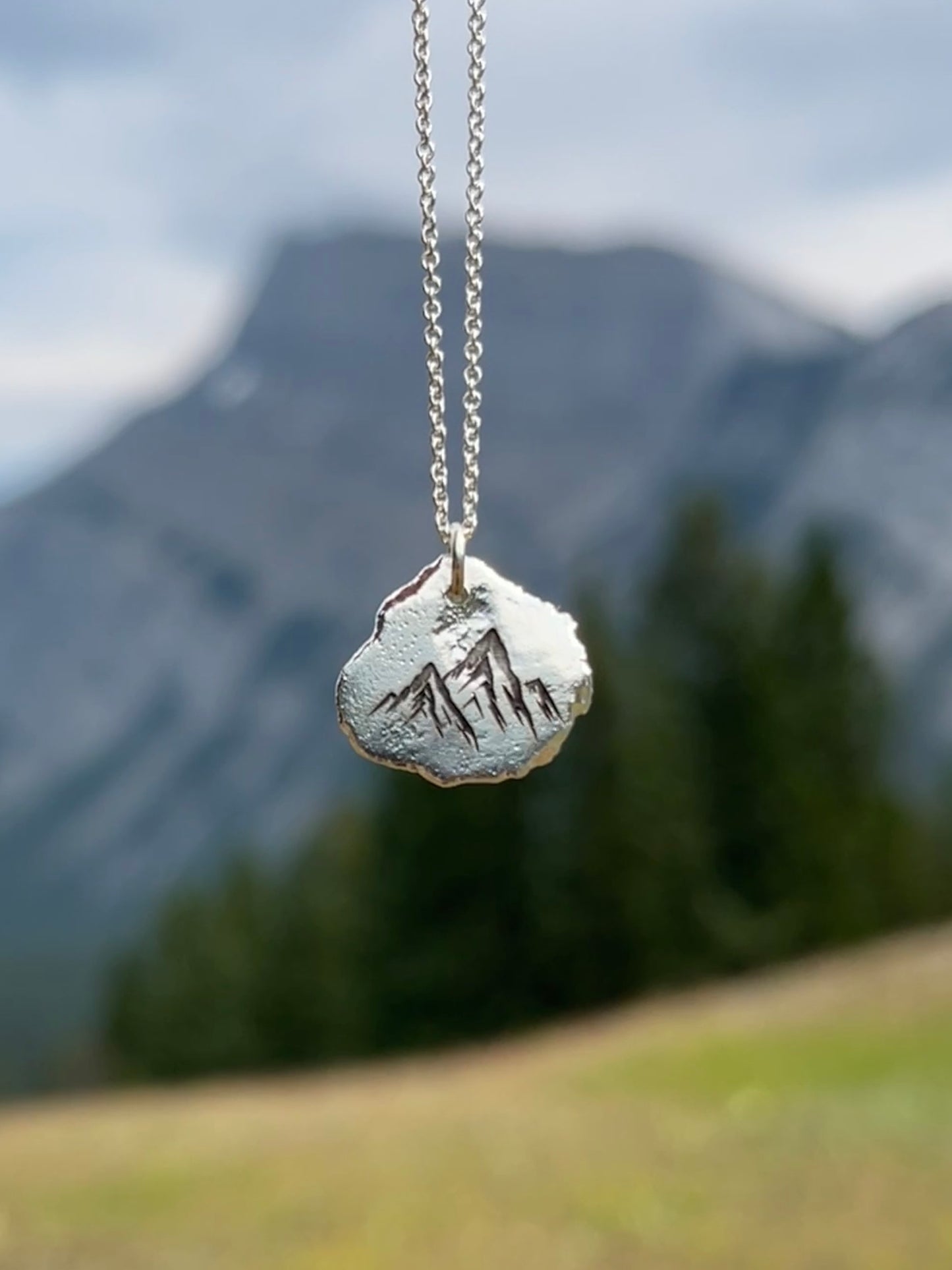 Inspired by Nature - Silver Nugget Pendant Necklace