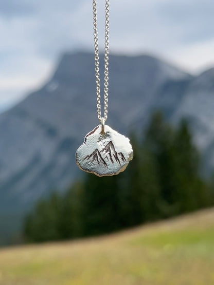 Inspired by Nature - Silver Nugget Pendant Necklace