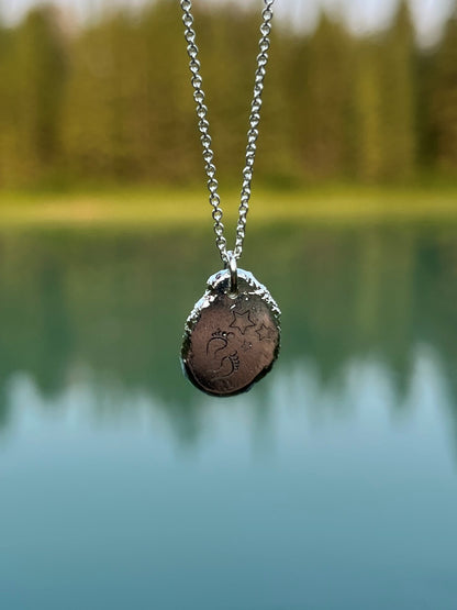 Inspired by Nature - Silver Nugget Pendant Necklace